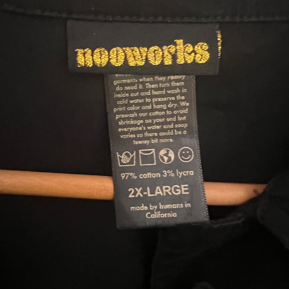 NooWorks from Berkeley, CA. Great condition. Worn twice. Quality fabric.